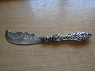 Solid Silver Butter Knife Birmingham 1900