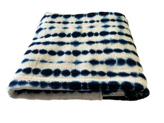 Vtg Mali Indigo Mud Cloth Textile 38.  5 " By 65 "