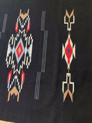 Vintage Mexican Indian Design RUG blanket weaving textiles 2