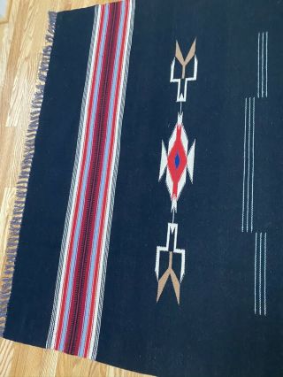 Vintage Mexican Indian Design RUG blanket weaving textiles 3