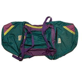 Vintage Bicycle Touring Bag Bike Ghia Panniers Case Green Purple Outdoors Travel