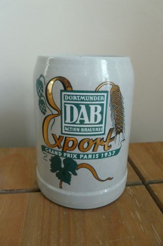 Vintage Dab Export Stoneware Beer Stein Tankard Mug 0.  5l Wick Werke