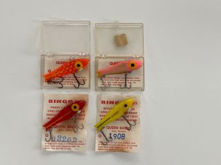 4 Vintage Doug English Queen Bingo Fishing Lures 2