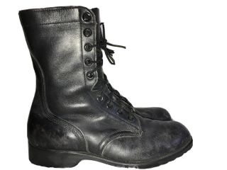Vintage Ro - Search Black Leather Military Combat Boots Sz 11r Rj 75 51931