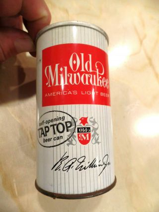 Old Milwaukee Beer Zip Tab Beer Can 1962 Schlitz Brg Milwaukee Wisconsin Wis Wi