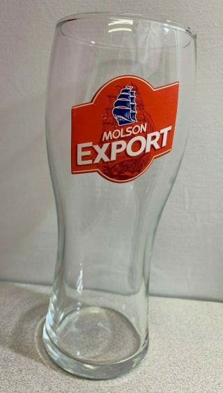Molson Export Beer Lager Clear Weizen Beer Glass