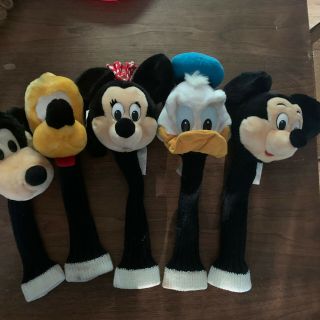 Vtg Disney Golf Club Covers - Mickey Minnie Donald Goofy & Pluto