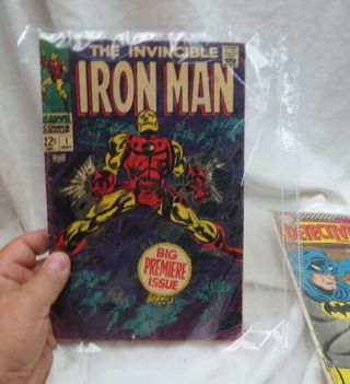 Rare Iron Man 1 Big Premiere Comic Book Complete,  But A Name On The Back