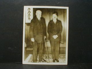 Orig.  1934 Press Photo Of Hitler & Hindenburg Conference After " Bloody Saturday "