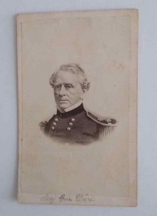 Vintage Signed C1863 Cdv Photo - Civil War Union Major General John A.  Dix