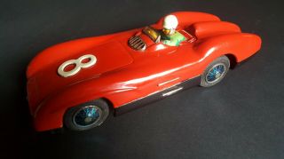Vintage Mercedes Benz Marusan San Tin Toy Racing Car Red Arrow Racer Mid50 