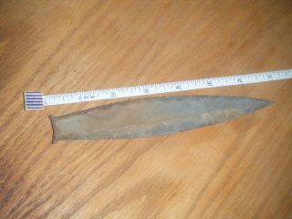 6 3/4 In.  Authentic Arrowhead - Paleo Cumberland Fluted Channels - Ky.