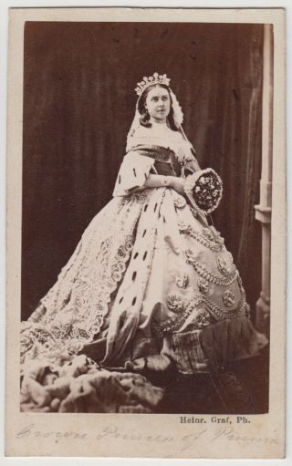 Royal Cdv Photo - Victoria,  Princess Royal And Crown Princess Of Prussia By Graf