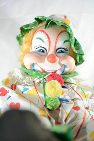 Vintage Rubber Face Circus Clown Rushton Company