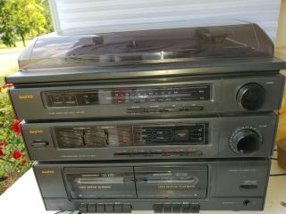 Sanyo Gxt808u - Turntable,  Dual Cassette Deck,  Receiver,  Tuner Vintage 1991