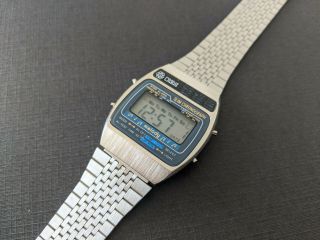 Vintage Omni Melody Men’s Lcd Alarm Chronograph Digital Wrist Watch Nos