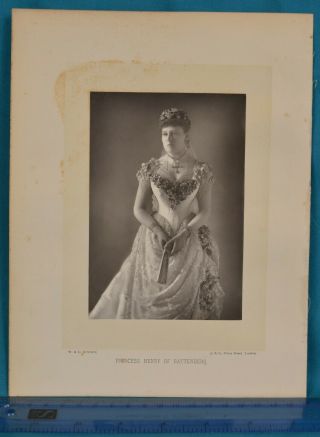 1890 Cabinet Card Portrait Photo Royal Princess Henry Of Battenberg Downey 2