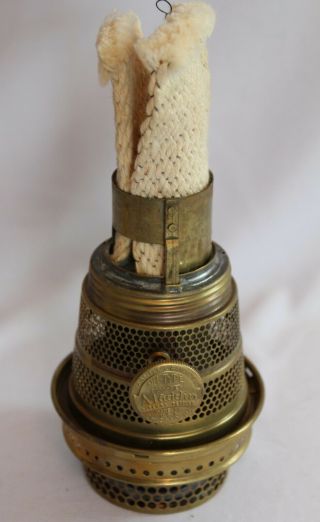 Vintage Aladdin Lamp Nu - Type Model B Brass Burner & Wick