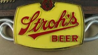 Vintage Stroh ' s Beer You are a stranger here but once Bar Sign 2