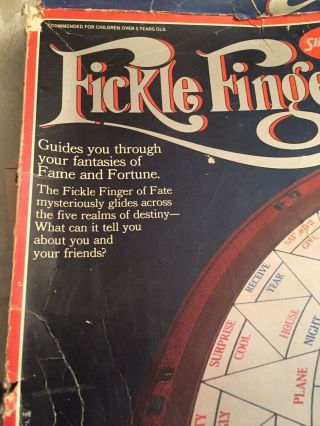 Vintage Game Fickle Finger of Fate SlikSilver Mego Board Game Box 3