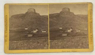 W.  Chamberlain’s Colorado Scenery Castle Rock Golden,  Colorado 1870s Stereoview