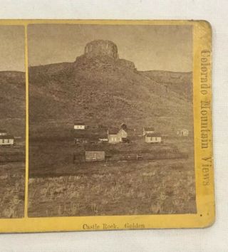 W.  Chamberlain’s Colorado Scenery Castle Rock Golden,  Colorado 1870s Stereoview 2