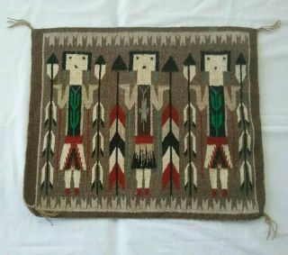 Native American Indian Navajo Yei Wool Wall Hanging DOUBLE SIDED 2