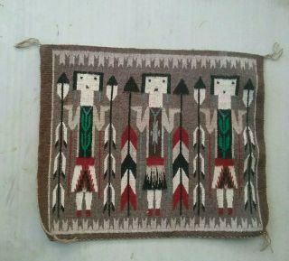 Native American Indian Navajo Yei Wool Wall Hanging DOUBLE SIDED 3