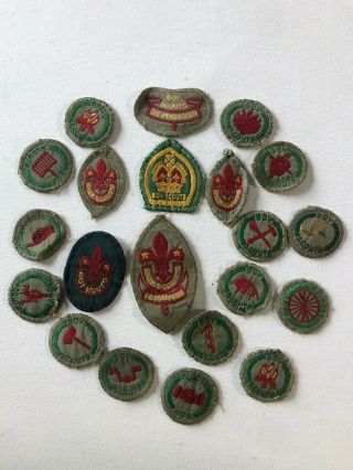Vintage British Boy Scout Queen’s Scout Badge With Proficiency Badges 1950’s