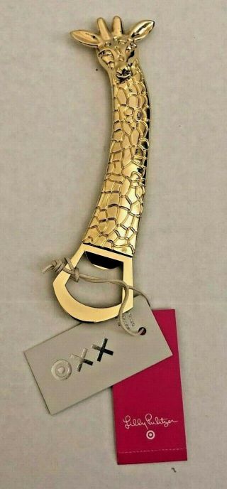 Nwt Lilly Pulitzer For Target Metal Giraffe Bottle Opener Gold