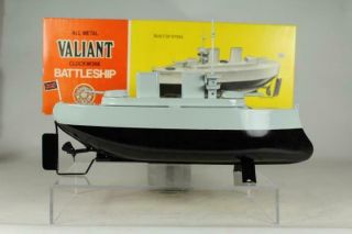 Sutcliffe Clockwork Tin Toy Boat Valiant Battleship Wbox Marklin Bing Carette