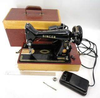 Vintage 1955 Singer 99k Sewing Machine Ek936272 Made In Great Britain