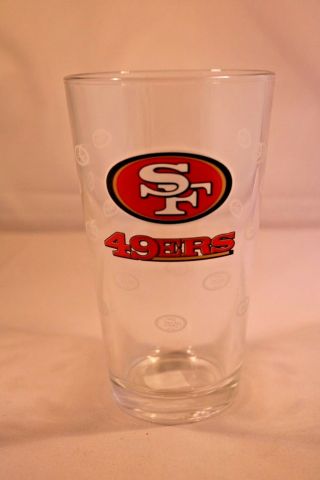 San Francisco 49ers Satin Etch 16oz Collector Pint Beer Glass