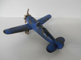 1930s Rare Cast Iron Kilgore Travel Air Mystery Airplane