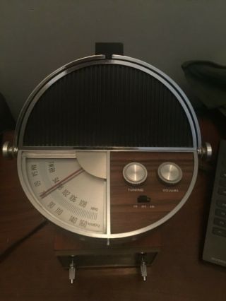 Vintage Midland Space Transistor Sputnik Nasa Mid Century Clock Radio