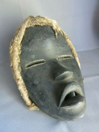 Old African Ceremonial Wood Carved Mask Dan / Liberia / Ivory Coast Tribal 2