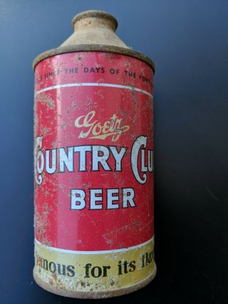 Vintage Goetz Country Club Brand Cone Top Beer Can 12oz