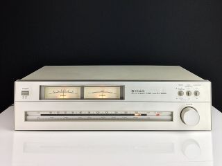 Rare Vintage Hitachi Ft - 4000 Am Fm Stereo Tuner Silver Face -