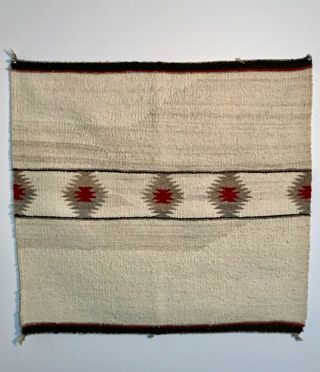 Navajo Saddle Blanket / Rug,  Handspun,  C1940,  Nr