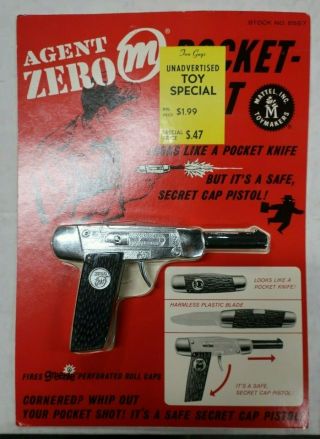 Mattel Agent Zero M Pocket - Shot Cap Pistol Gun /