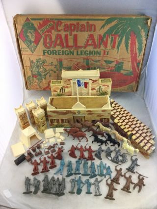 Vintage Marx Captain Gallant Of The Foreign Legion Playset W/ Box