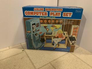 Vintage Sears Airline Reservation Computer Play Set - Barbie - Mego - More