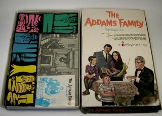 Vintage 1965 Addams Family Filmways Cartoon Kit Colorforms Complete With Booklet