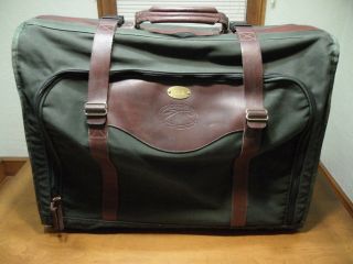 Vintage Orvis Battenkill Leather & Canvas Travel Garment Gear Bag Carrier Large