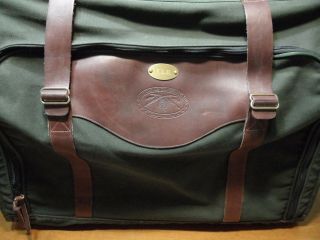 Vintage ORVIS BATTENKILL Leather & Canvas Travel Garment Gear Bag Carrier LARGE 2