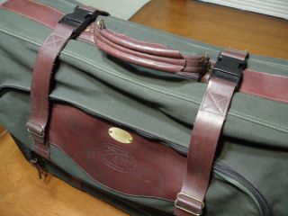 Vintage ORVIS BATTENKILL Leather & Canvas Travel Garment Gear Bag Carrier LARGE 3