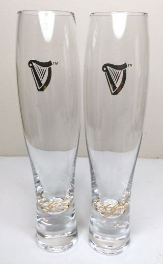 One Arth Guinness Signed Glass Flute 2014 Gold Logo & Signature Limited Edition