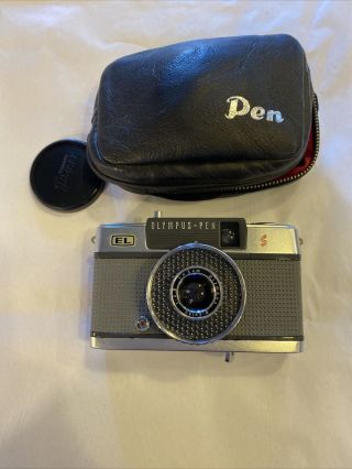 Vintage Olympus Pen - Ee - S Half Frame 35mm Camera With Leather Bag