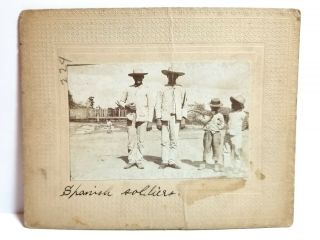 1898 Spanish Soldiers,  Santa Clara,  Cuba; Cabinet Photo,  Spanish - American War
