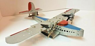 Dornier Dux D - X Painted Tinplate  Seaplane Construction Kit Pre War Germany 1930